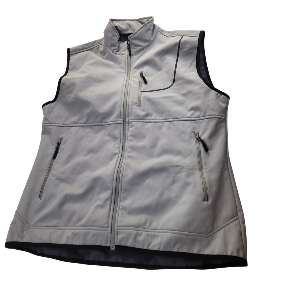 Willit Mens Softshell Vest Gray Full Zip Fleece Lined Outdoor Activewear Large L